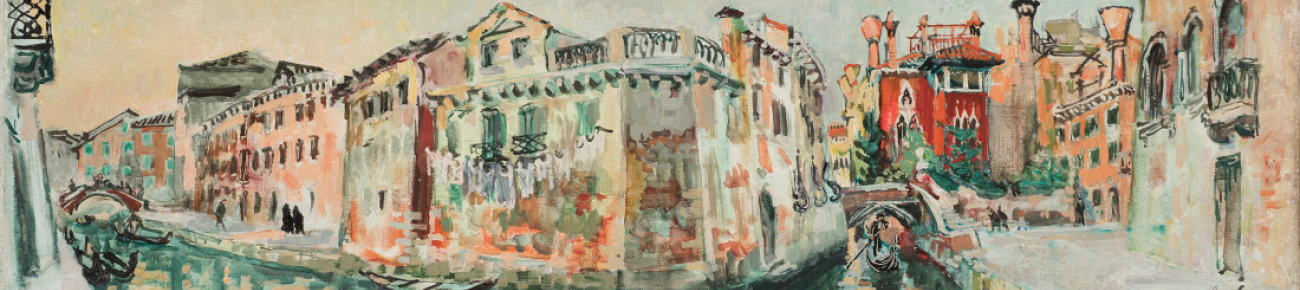 Peinture représentant Venise par André Hambourg