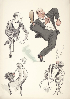 SEM (dit), Goursat Georges, Deux hommes dansan, 1927, Pochoir sur papier